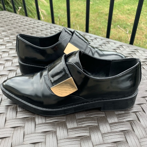 Aldo Shoes Womens Aldo 8 Black Patent Leather Loafers